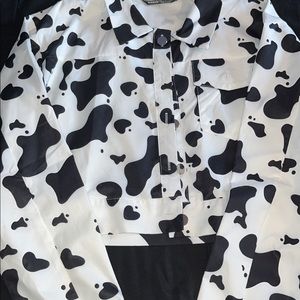 Cow print jacket